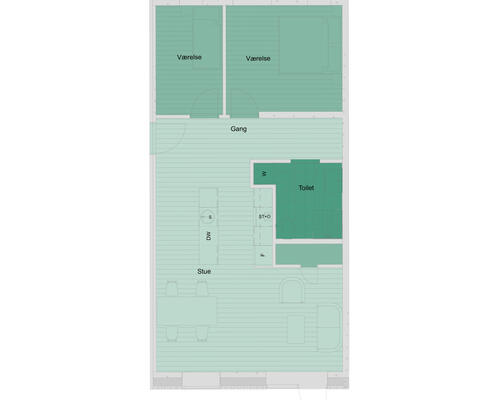 3 værelses lejlighed i Viborg