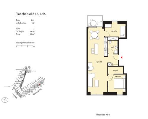 3 værelses lejlighed i København SV