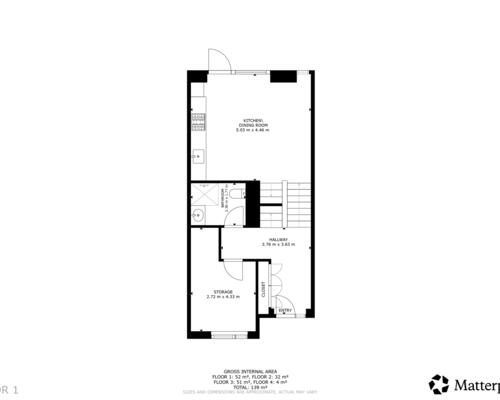 3 værelses hus i København S