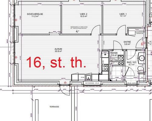 4 værelses lejlighed i Give