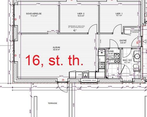 4 værelses lejlighed i Give