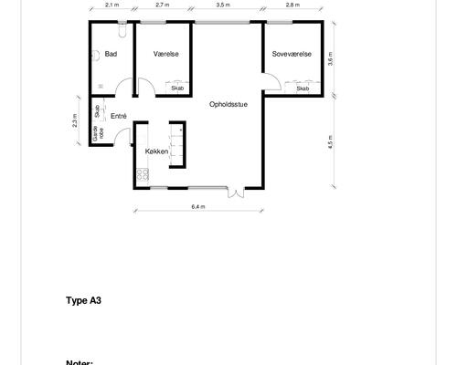 3 værelses lejlighed i Aalborg SØ