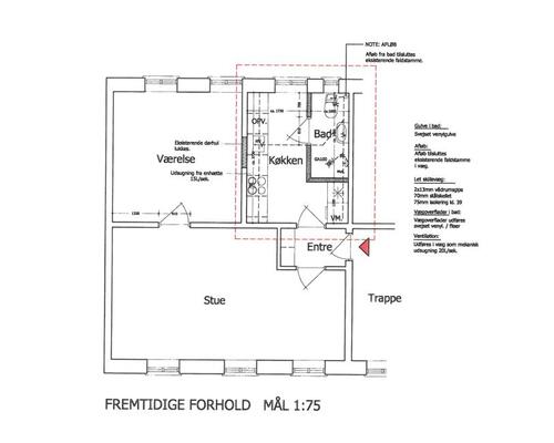 2-værelses renoveret lejlighed i centrum
