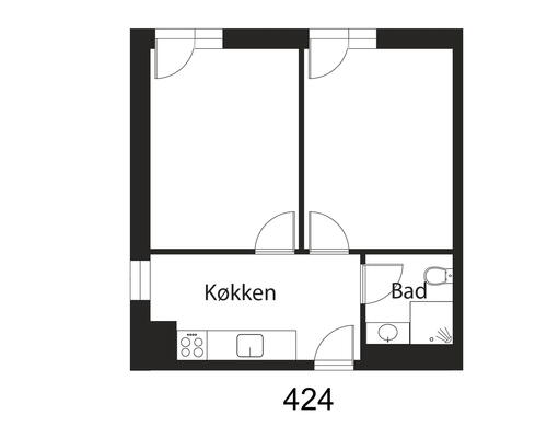 2 værelses lejlighed i København NV