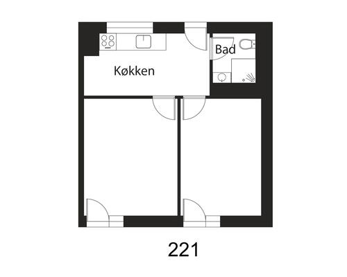 2 værelses lejlighed i København NV