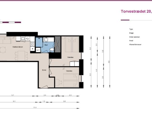 3 værelses lejlighed i Skovlunde
