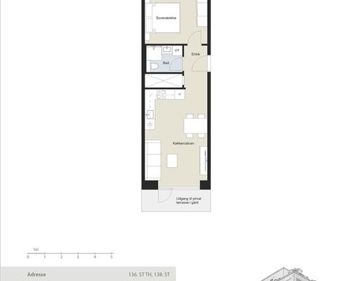 2 værelses lejlighed i København S