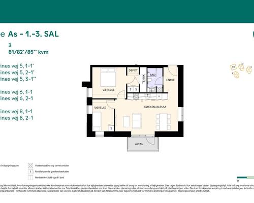 3 værelses lejlighed i Birkerød