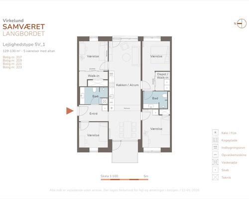 5 værelses lejlighed i Albertslund