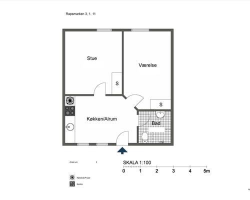 2 værelses lejlighed i Odense S