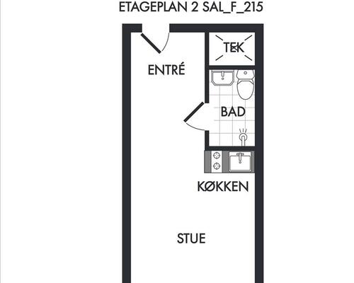 1 værelses lejlighed i Frederiksberg