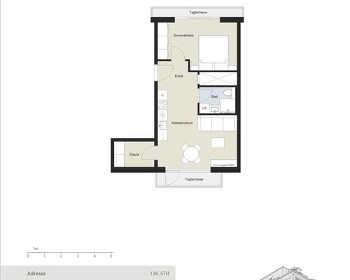 2 værelses lejlighed i København S