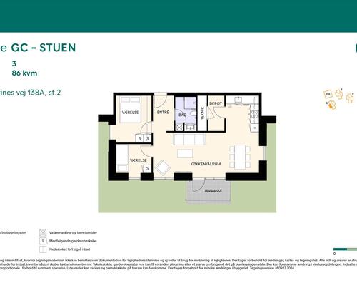 3 værelses lejlighed i Birkerød