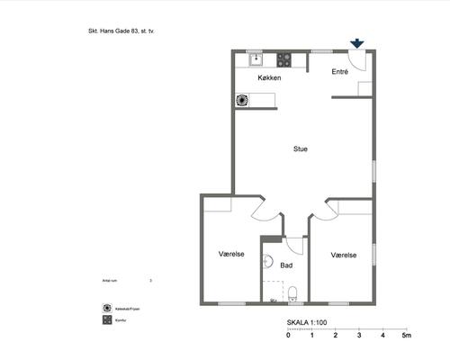3 værelses lejlighed i Odense C
