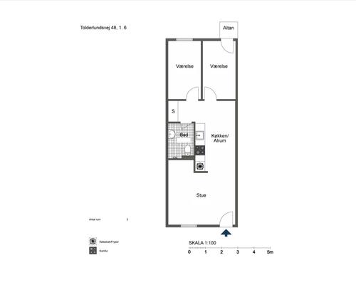 3 værelses lejlighed i Odense C
