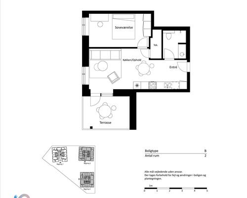 2 værelses lejlighed i Odense V