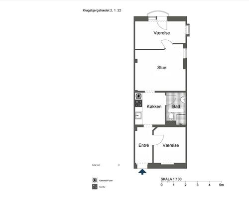 2 værelses lejlighed i Odense C
