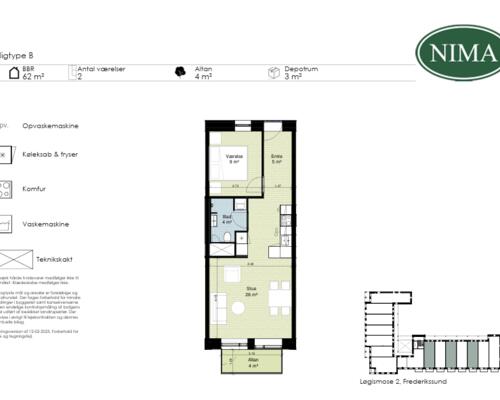 2 værelses lejlighed i Frederikssund