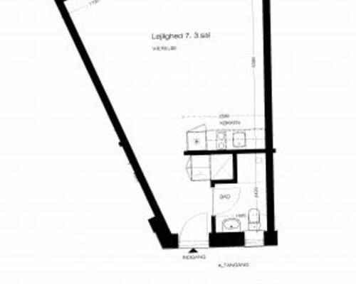 1 værelses lejlighed i Odense C