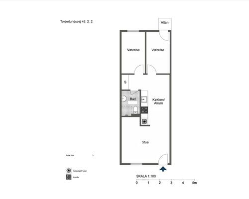 3 værelses lejlighed i Odense C