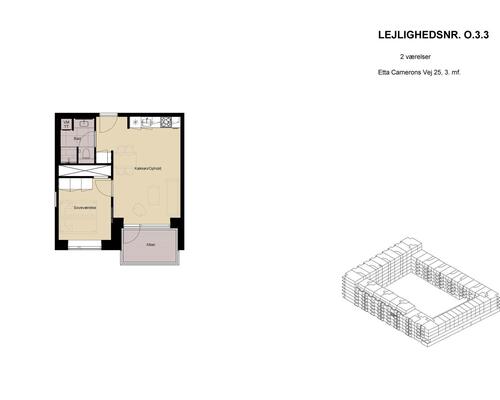 2 værelses lejlighed i København SV