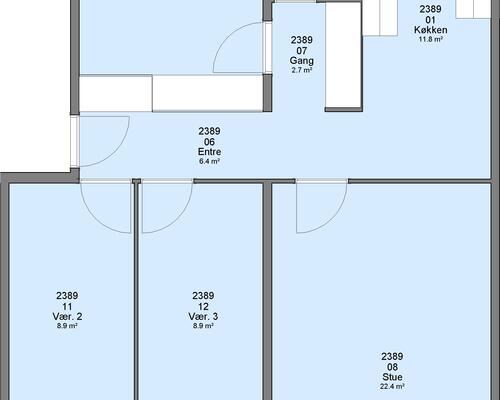 4 værelses lejlighed i Ringsted