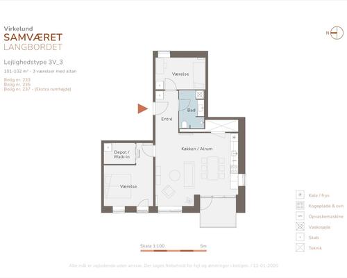 3 værelses lejlighed i Albertslund