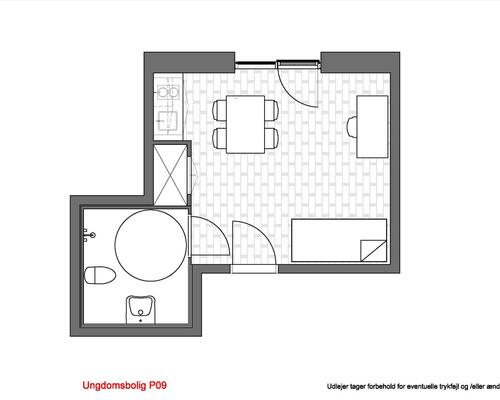 1 værelses lejlighed i Vanløse