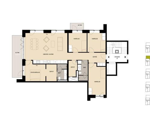 5 værelses lejlighed i København SV