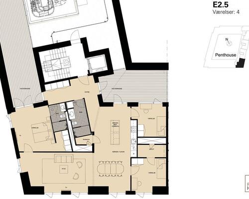 4 værelses lejlighed i København SV