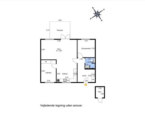 4 værelses hus i Græsted