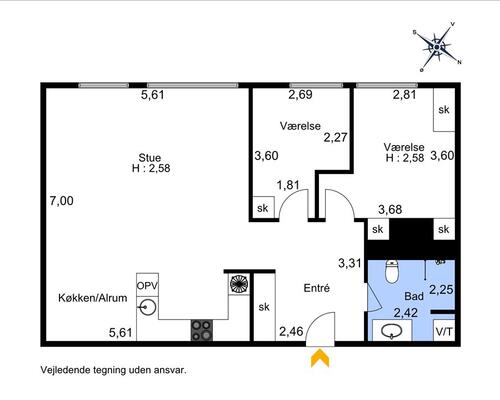 3 værelses lejlighed i Odense C