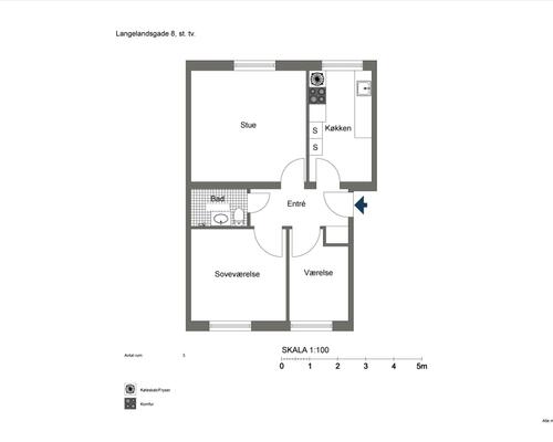3 værelses lejlighed i Odense C