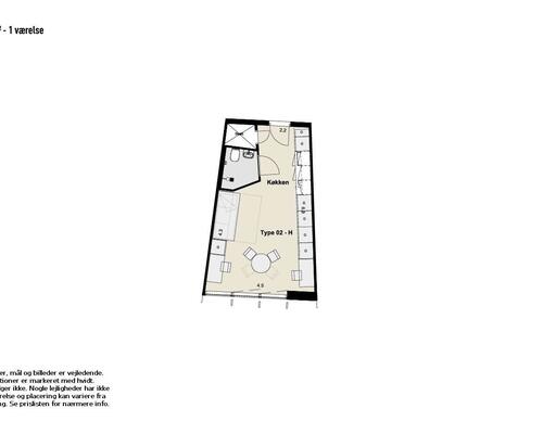 1 værelses lejlighed i Kongens Lyngby