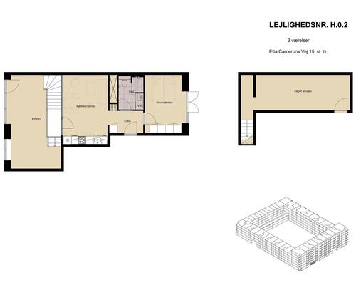 2 værelses lejlighed i København SV