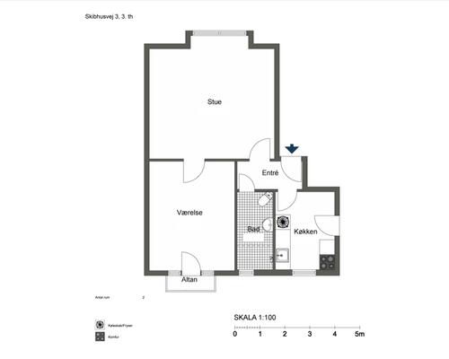 2 værelses lejlighed i Odense C