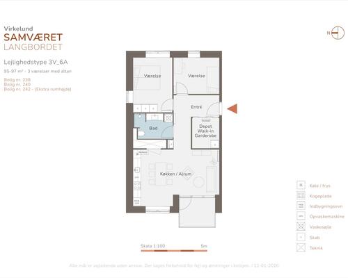 3 værelses lejlighed i Albertslund