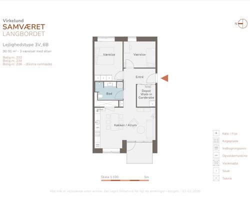 3 værelses lejlighed i Albertslund