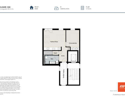 2 værelses lejlighed i Odense C