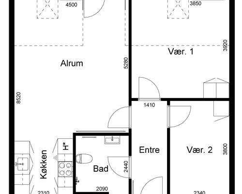 3 værelses lejlighed i Viborg
