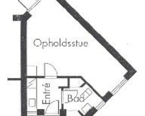 1 værelses studiebolig