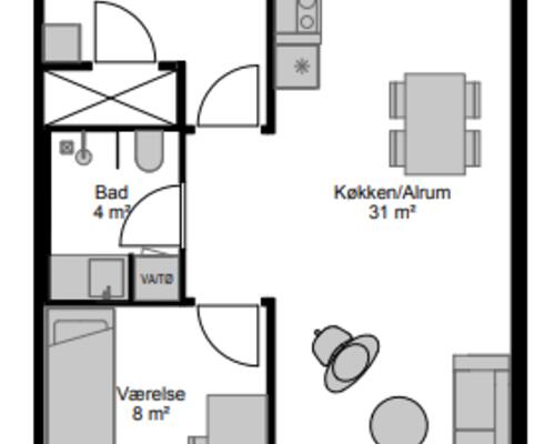 3 værelses lejlighed i Aalborg