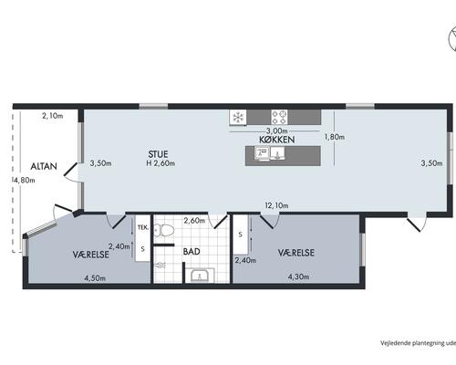 3 værelses lejlighed i Skovlunde