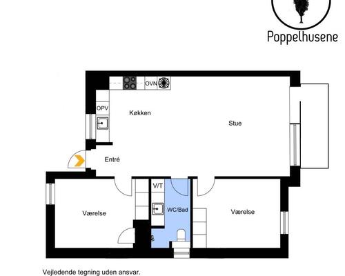 3 værelses lejlighed i Hasselager