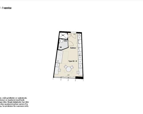 1 værelses lejlighed i Kongens Lyngby