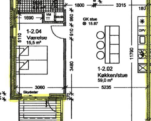 2 værelses lejlighed i Viborg