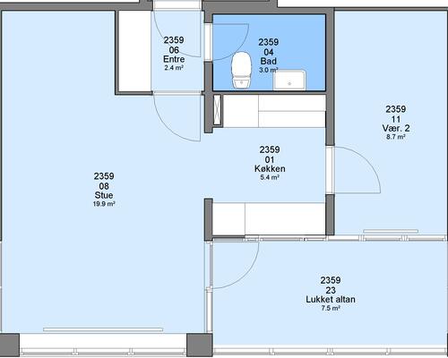 3 værelses lejlighed i Ringsted
