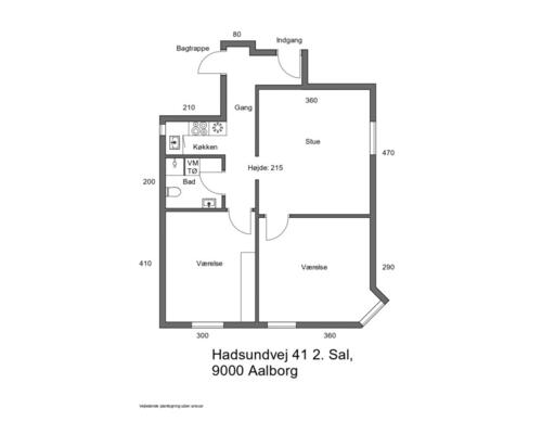 3 værelses lejlighed i Aalborg