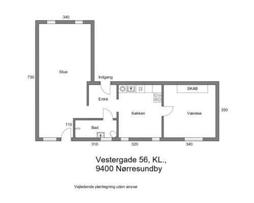 3 værelses lejlighed i Nørresundby