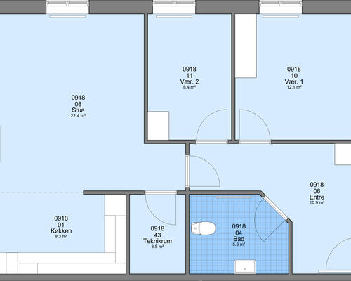 3 værelses lejlighed i Ølgod